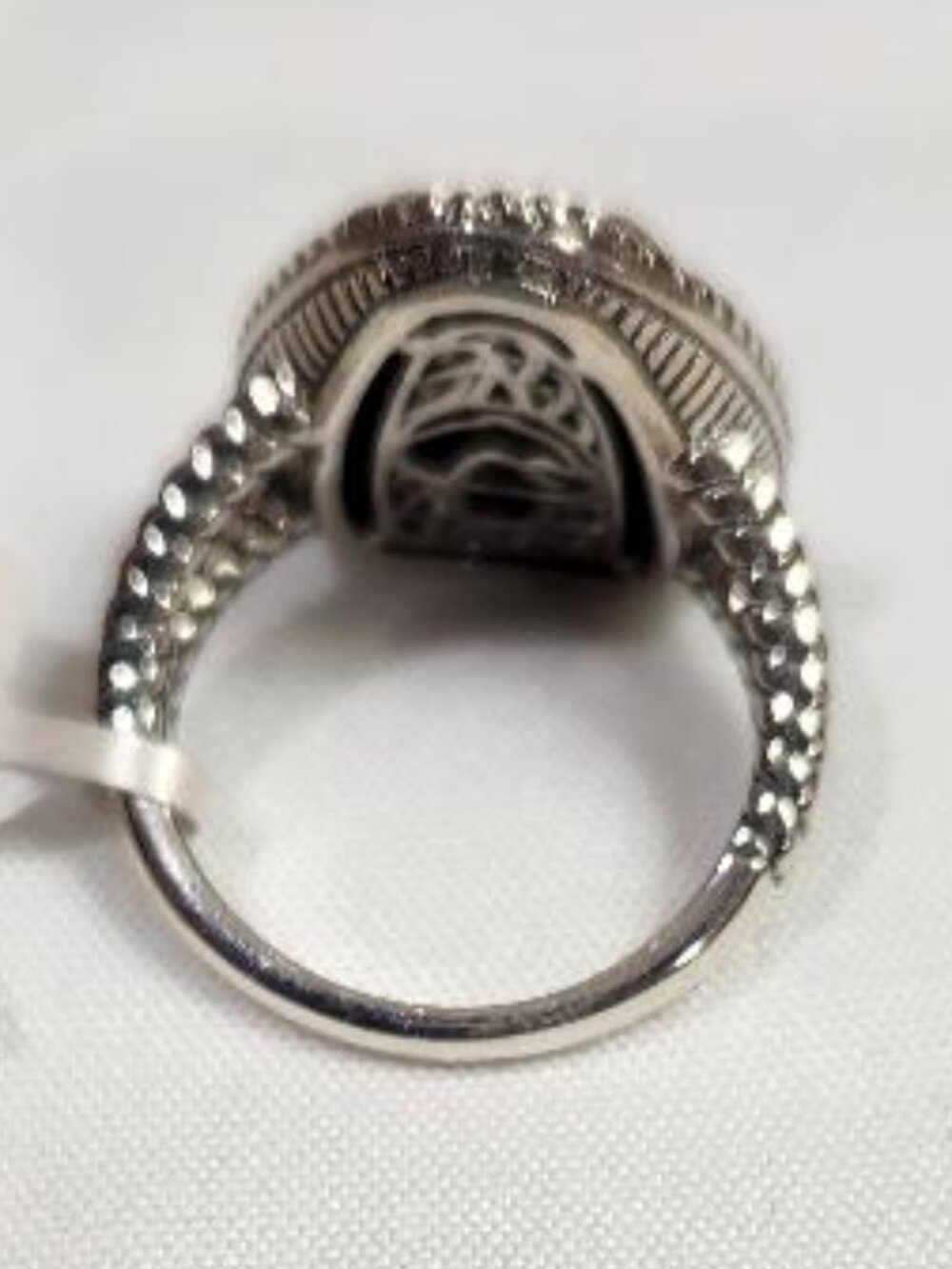 Effy Eny Sterling Silver 18K Gold Onyx Ring - Picture 3 of 3